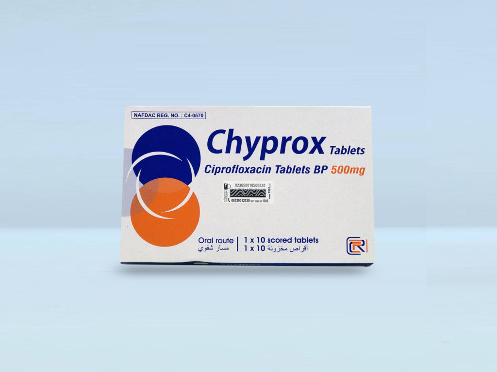CHYPROX (Ciprofloxacin) 500mg Tablets